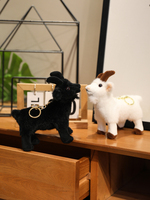 Fabricant de jouets en peluche personnalisés de haute qualité, poupée en peluche, animal en peluche, chèvre noire, jouets en peluche
