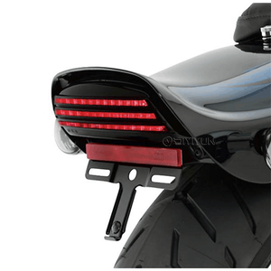 Feu arrière LED Tri Bar avec plaque d'immatriculation réglable pour Harley Dyna Fat <span class=keywords><strong>Bob</strong></span> Motocyclettes Feux de direction 08-20 - Product Image 3