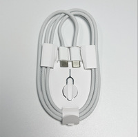 Câble adaptateur double C Port 60W à charge rapide Noyau en cuivre pur PVC pour iPhone 15/16 pour téléphones mobiles Type-C C Tressé