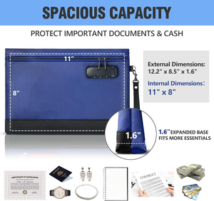 Hot bán chống cháy dây kéo túi với khóa an toàn tài liệu và tiền lưu trữ tập tin chống cháy nộp hồ sơ sản phẩm - Product Image 2