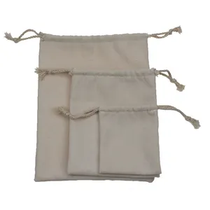 Sac à cordon de transport en lin écologique, Mini sacs promotionnels en cuir satiné Polyester imperméable, sac à cordon en coton