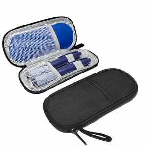 Sac isotherme pour insuline Oxford avec fermeture éclair et fonction de conservation de la fraîcheur, portable pour le transport de médicaments - Product Image 1