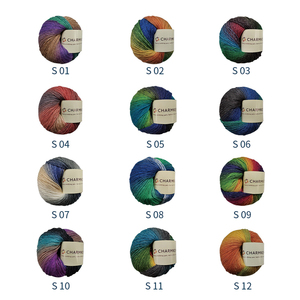 Charmkey – fil à tricoter en <span class=keywords><strong>laine</strong></span> mérinos teintée dans l'espace pour écharpe au crochet, vente en gros - Product Image 4