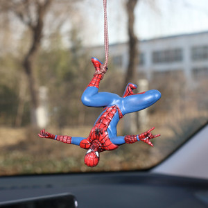 Columpio <span class=keywords><strong>pato</strong></span> serie <span class=keywords><strong>Marvel</strong></span> Hero Deadpool estatuilla Spider-Man coche espejo retrovisor colgante decoración Interior accesorio - Product Image 4