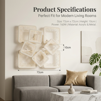 Plafonnier LED moderne et minimaliste 220V 120W avec télécommande, en fer et acrylique, Ra 80-90, pour l'éclairage intérieur des hôtels et des maisons