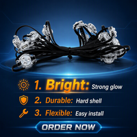 Luces LED de píxeles direccionables RGB, cadena de luces LED de Navidad, sistema de luces permanentes para decoración del hogar, luces puntuales