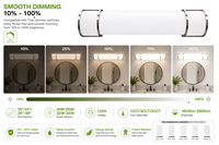 OEM/ODM Worbest Lampes de miroir LED modernes CCT réglables de 24 pouces pour salle de bain, finition nickel brossé, gradation Triac, ETL/cETL