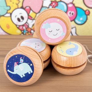 Wholesale Bulk Blank Unfinished Small Custom Logo Cartoon Designs Birthday Party Gift Favors <strong>Wooden</strong> Yo-Yo <strong>Toy</strong> <strong>for</strong> Kids Baby - Product Image 6