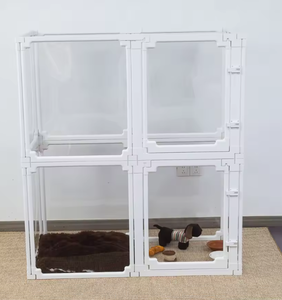 Clôture pour chat de compagnie en ABS, matériau <span class=keywords><strong>PET</strong></span>, <span class=keywords><strong>cage</strong></span> de sécurité entièrement transparente pour une utilisation en intérieur, balcon, avec installation facile, enclos pour animaux de compagnie - Product Image 2