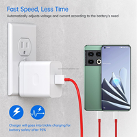 Pour OnePlus SuperVooc chargeur 80W Usb chargeur rapide bloc adaptateur secteur avec câble Usb pour OnePlus 13R 9 Pro 10T 10R 8T 8 7T