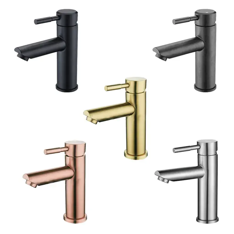 304 Stainless Steel Single Handle Taps Single Hole Waterfall Mixer Sinks Face Bathroom Wash Basin Sink Faucet