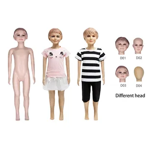 Hot sales cheap makeup child plastic mannequin with stand 8 years older 110cm MDF16K