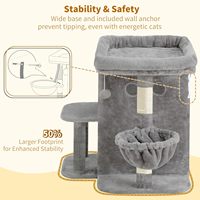 Tour pour chat réglable en hauteur de 25,6 pouces, durable, avec perchoir supérieur spacieux, pour chats de grande taille, meuble de type escalier, 2+ niveaux, sisal