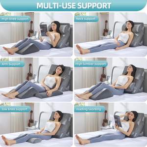 Ensemble de 4 coussins orthopédiques en forme de coin pour dormir, coussin de coin multi-usages en mousse à mémoire de forme pour la chirurgie, avec parties du corps en mousse à mémoire de forme - Product Image 2