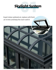 Zekin aluminium métal cadre hiver jardin Triangle pont arrière-cour Casa Sun Room <span class=keywords><strong>verre</strong></span> hangar maison extérieur <span class=keywords><strong>serre</strong></span> véranda - Product Image 6