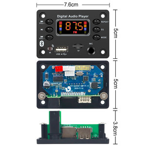 Vire 2*20W khuếch đại Máy nghe nhạc MP3 Board giải mã DC12-15V <span class=keywords><strong>Bluetooth</strong></span> 5.3 khuếch đại xe FM Radio module với microphone - Product Image 6