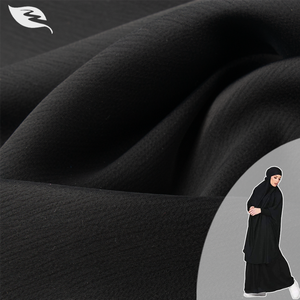 Trang phục chính Thức Màu Đen Muslim abaya rêu <span class=keywords><strong>Crepe</strong></span> váy vải cho Dubai abaya - Product Image 1