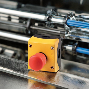   Pulsante di arresto di emergenza Muller Serie M22 con 1 contatto normalmente aperto e 1 contatto normalmente chiuso, con guscio - Product Image 2