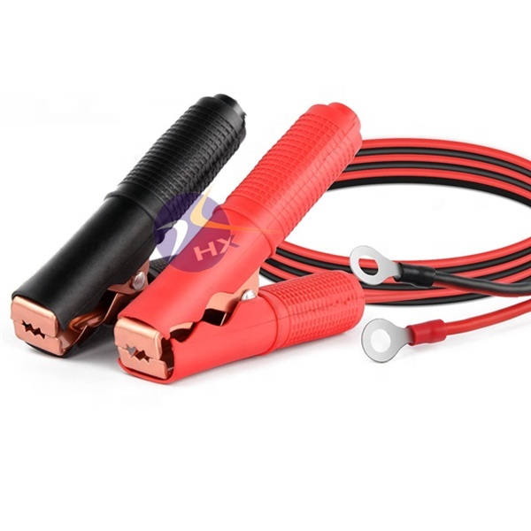 12V Alligator Clip To O-Ring Cable Quick Release Cable Car Solar Charging Extension Cord Battery Jumper Cables
