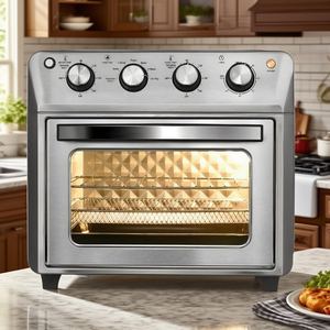 Nouveau 220V US Plug Air Fryer Électrique En Acier Inoxydable Four Double Panier Sans Huile Forme Carrée pour Ménage Hôtels pour Garages - Product Image 3