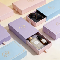 Boîte cadeau personnalisée pour bijoux, montres et lunettes, emballage rigide en carton avec insert en velours, ruban de fermeture, luxe