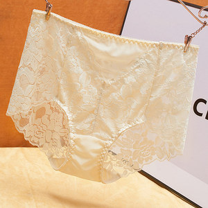 Culottes courtes taille haute en dentelle transparente pour femmes, motif floral, sous-vêtements féminins transparents, couleurs assorties, vente en gros - Product Image 3