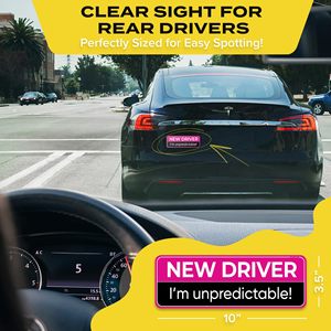 Pegatina Magnética Personalizada para Coche, Señal de Advertencia Reflectante, Calcomanía de Visibilidad Trasera para Carrocería - Product Image 1