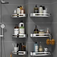 Vis auto-adhésive 304 étagère de salle de bain sans perçage étagère murale trépied salle de bain douche étagère d'angle