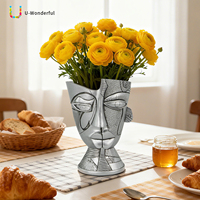 Großhandel Abstrakte Menschliche Gesichts-Harzvase Picasso-Kopfskulptur Blumentopf Pflanzgefäß Desktop Heim Tisch Dekor Ornament Geschenk Innenbereich