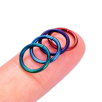 1Pc G23 Titanium Hinged Segment Nose Ring 16G 14G Nipple Clicker Ear Cartilage Tragus Helix Lip Piercing Perhiasan Tubuh Fashion