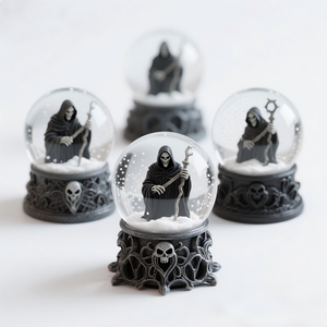 <span class=keywords><strong>Globo</strong></span> de Agua de Resina con Diseño de Grim Reaper Gótico - <span class=keywords><strong>Globo</strong></span> de Nieve <span class=keywords><strong>3D</strong></span> Pintado a Mano con LED, Pedido Personalizado al por Mayor para Halloween y Tiendas de Regalos Góticos - Product Image 1