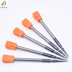 High Quality R0.1/R0.2/R0.3 Solid Carbide 2F Taper Ball Nose Bits End Mills Milling Tools With Coating