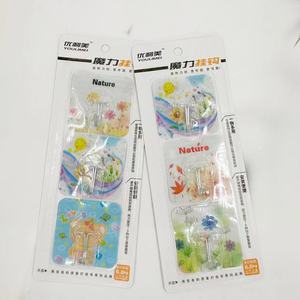 Pack of 3 absorbent adhesive <b>hooks</b>, suitable for street vendors, supermarkets, wholesale, transparent <b>hooks</b>, kitchen door - Product Image 1