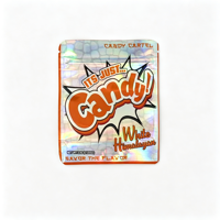 Lot de sacs refermables holographiques en Mylar, résistants à l'humidité, pour chips, sucre, aliments et chewing-gum