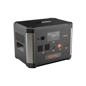 TOPTEC 1500w 옥외 힘 다중목적 태양 에너지 세대 휴대용 발전소