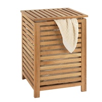 Cesto de bambu para lavar roupa suja, cesto personalizado para lavar roupa doméstica com tampa