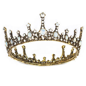 Couvre-chef à couronne en alliage baroque Zhaoyi, robe <span class=keywords><strong>de</strong></span> photographie ronde complète <span class=keywords><strong>de</strong></span> style forêt rétro européenne et américaine, accessoire <span class=keywords><strong>de</strong></span> cheveux - Product Image 5