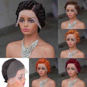 วิกผมแท้ Amygirl 13x4 แบบผูกเชือกด้านหน้า ทรงพิกซี่ ผมสั้นหยิก - Product Image 3