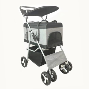 पोर्टेबल पालतू strollers और छोटे कुत्ते बिल्ली ट्राली पालतू ट्राली गाड़ी गाड़ी - Product Image 1