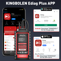 KINGBOLEN Ediag Plus Scanner de diagnostic automobile universel OBD2 Bluetooth Noir 9-18V Outil automobile