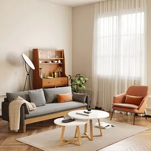 Skandinavisches Apartment-<span class=keywords><strong>Sofa</strong></span>-Set Dreisitzer-Schlafsofa Geräumig & Stilvoll High-Tech-Stoff Abnehmbarer Waschbarer Bezug - Product Image 3