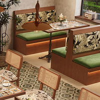 Meubles de restaurant commerciaux en gros, mobilier de restauration rapide, table et chaise en bois massif, banquette de restaurant, canapé, banc de siège, canapé-lit