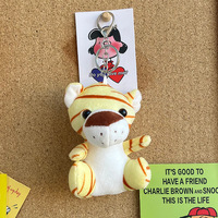 Peluches d'éléphants en coton PP ultra doux, souvenirs et porte-clés sur le thème du zoo, accessoires de sac à dos apaisants, vente en gros