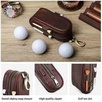 Pochette de rangement pour le golf PRIMUS GOLF en cuir PU durable, plusieurs poches, service OEM ODM personnalisé, pochette pour accessoires de golf