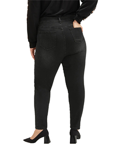 Legging Slim Fit extensible taille moyenne <span class=keywords><strong>noir</strong></span> de grande taille pantalon en <span class=keywords><strong>jean</strong></span> <span class=keywords><strong>skinny</strong></span> crayon pour <span class=keywords><strong>femme</strong></span> maman vente en gros - Product Image 3
