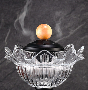 Porte-encens en verre cristal de style moyen-oriental moderne, brûleur d'encens aromatique Bakhoor, marque <span class=keywords><strong>Sanbo</strong></span>, haute qualité - Product Image 5