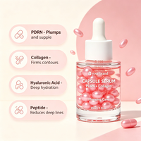 Sérum Visage Anti-Âge Hydratant et Repulpant au Collagène et Peptides PDRN, Capsules de Soin Coréen pour une Peau Raffermie – Marque Blanche