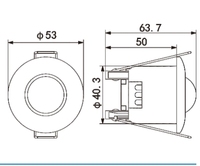 Sensor Gerak Inframerah Ceiling Mount 180/140 dengan Deteksi 12m dan Penundaan yang Dapat Disesuaikan untuk Kontrol Pencahayaan Otomatis Rumah