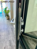Puerta de Aluminio con Rotura de Puente Térmico para Villa, Integrada con Malla Mosquitera, Insonorizada, Aislante Térmico, Antirrobo, Residencial, Abatible