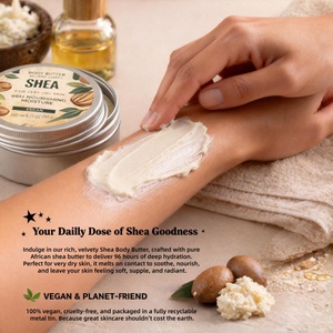 <span class=keywords><strong>Crema</strong></span> Corpo al Burro di Karité 200ml, Nutriente 96H, Eco-Friendly, Vegana e Cruelty-Free, Senza Profumo, Idratante Biologica per <span class=keywords><strong>Pelle</strong></span> Sensibile - Product Image 4